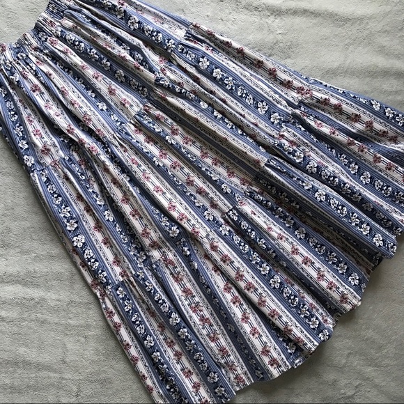 Vintage Dresses & Skirts - VTG Tiered Bohemian 70s 90s Cottagecore Prairie Floral Skirt Small Sz S